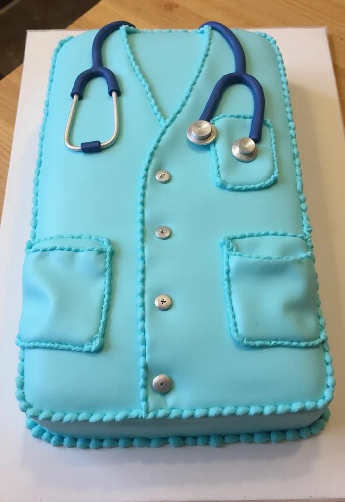 10 Adorable Nurse Cake Ideas That Are So Simple, You'll Want to Bake Them All! - 3. Nurse's Scrubs Cake