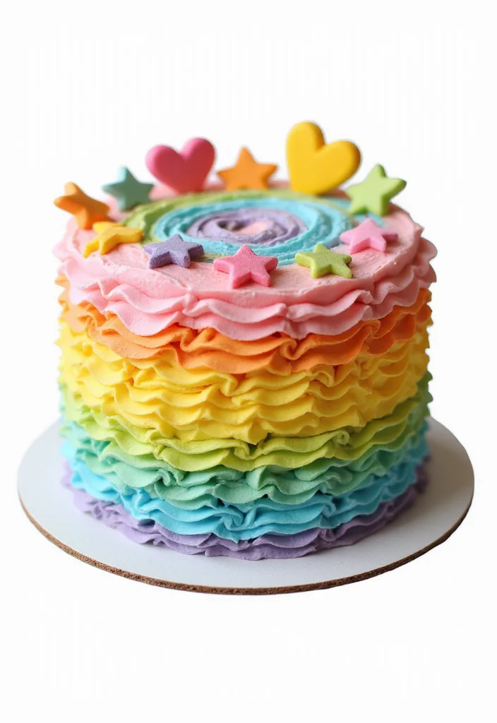 10 Festive Rainbow Cake Decorating Ideas That Are Easier Than You Think! - 2. Fun with Fondant