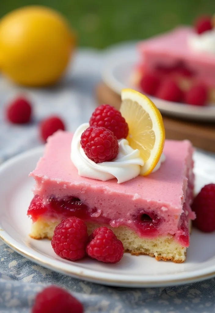 10 Irresistibly Delicious Poke Cake Recipes You'll Want to Dive Into Right Now! - 10. Raspberry Lemonade Poke Cake