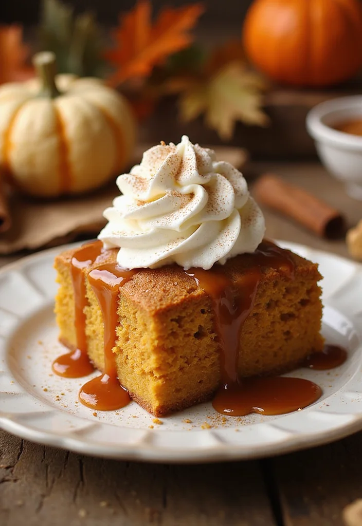 10 Irresistibly Delicious Poke Cake Recipes You'll Want to Dive Into Right Now! - 8. Pumpkin Spice Poke Cake