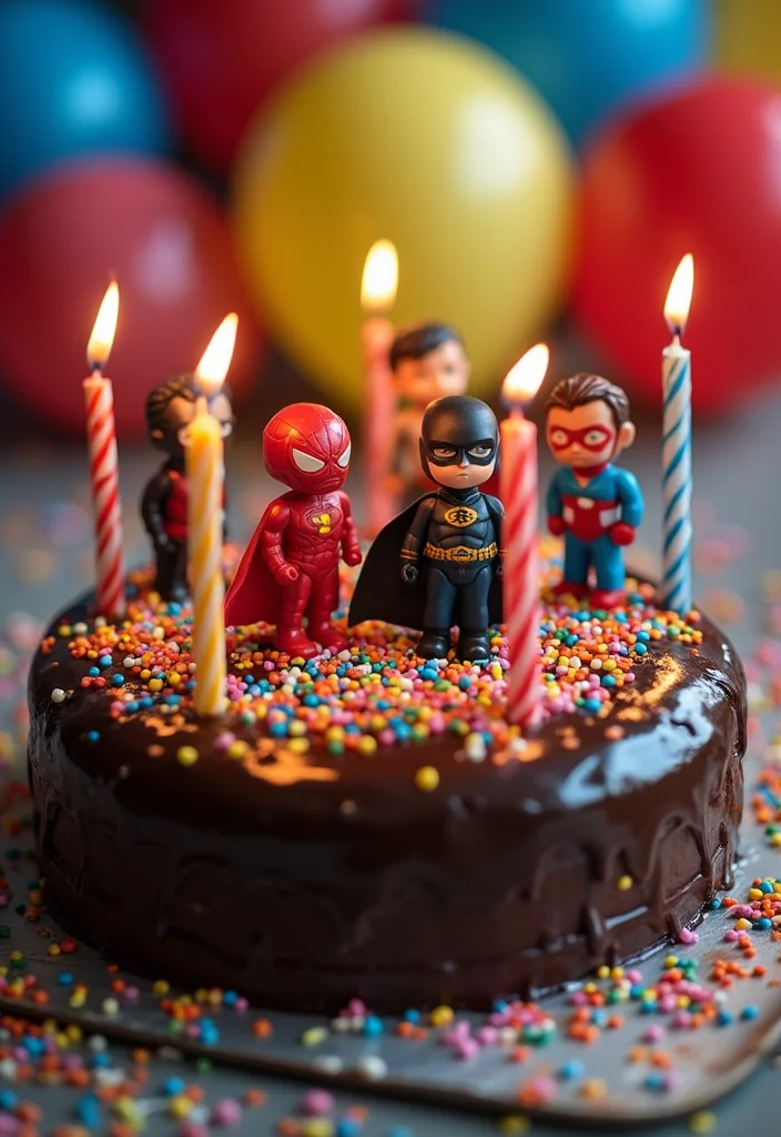 10 Simple Birthday Cakes for Boys That Will Make Their Day Extra Special! - 1. Superhero Chocolate Cake