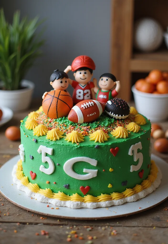 10 Simple Birthday Cakes for Boys That Will Make Their Day Extra Special! - 4. Sports Fan Cake