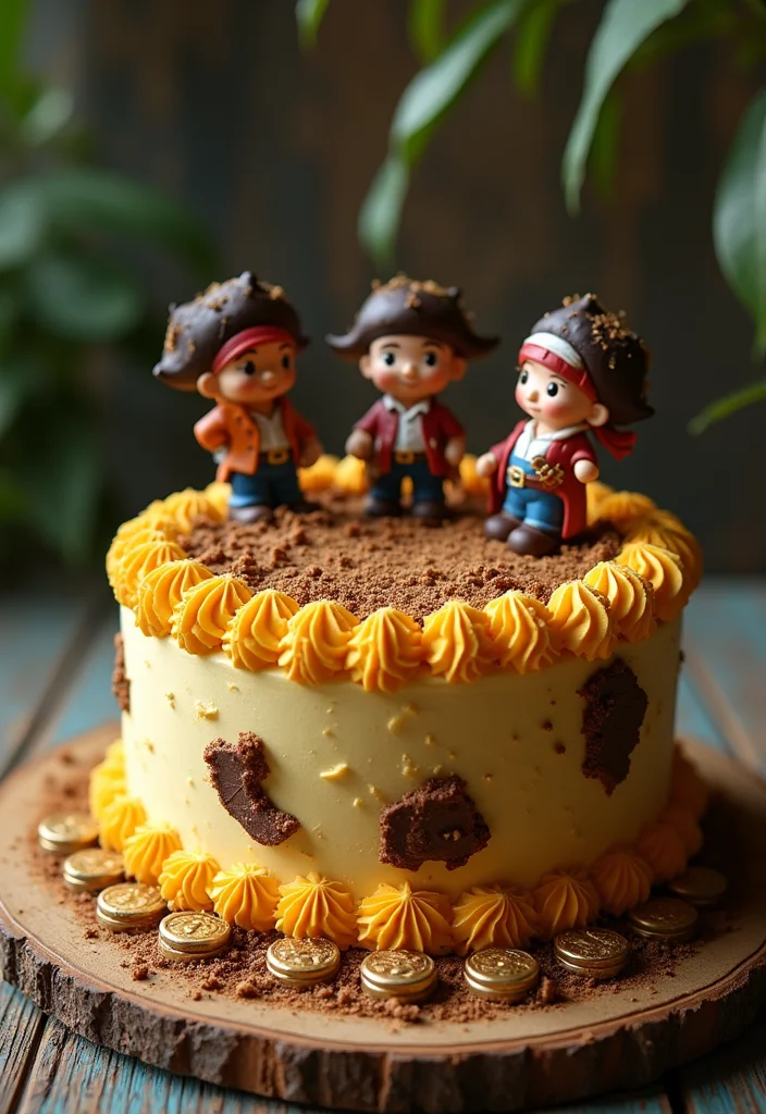 10 Simple Birthday Cakes for Boys That Will Make Their Day Extra Special! - 5. Pirate Treasure Cake