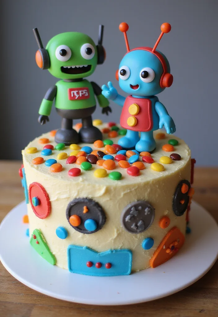 10 Simple Birthday Cakes for Boys That Will Make Their Day Extra Special! - 9. Robot Cake
