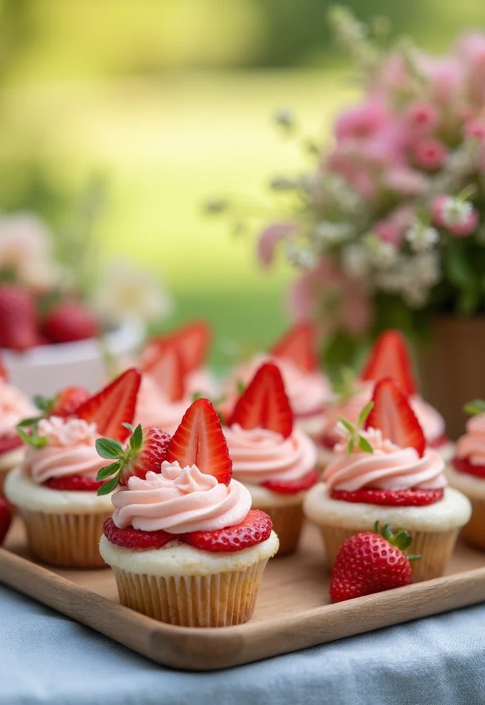 11 Healthy Cake Mix Recipes That Don't Skimp on Flavor! - 2. Strawberry Shortcake Cupcakes