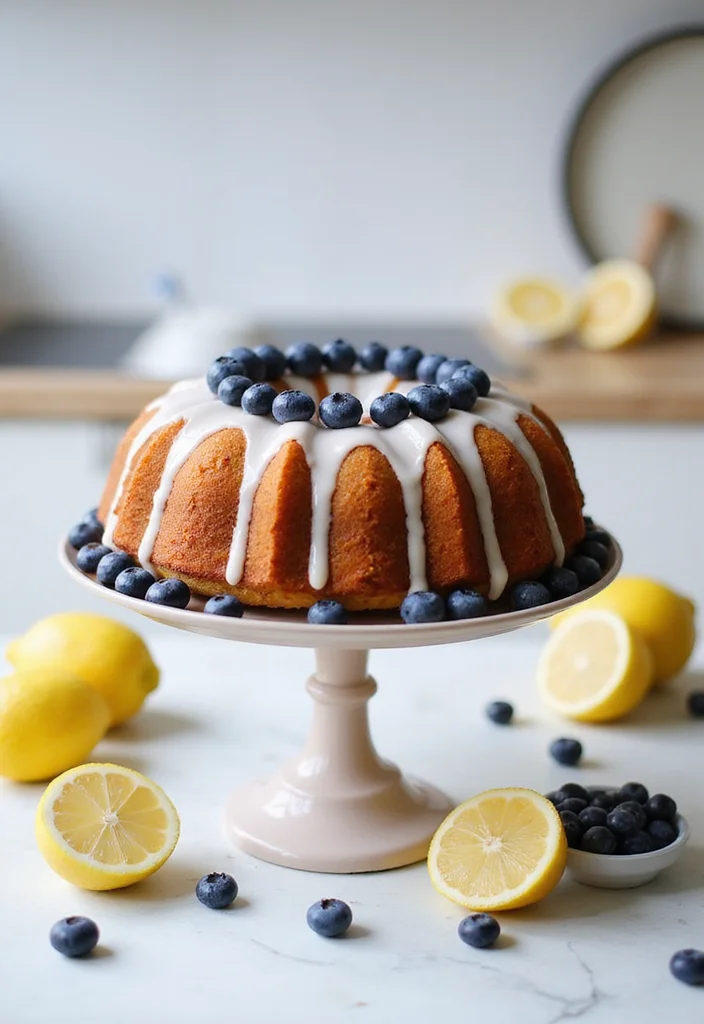 11 Healthy Cake Mix Recipes That Don't Skimp on Flavor! - 3. Lemon Blueberry Bundt Cake