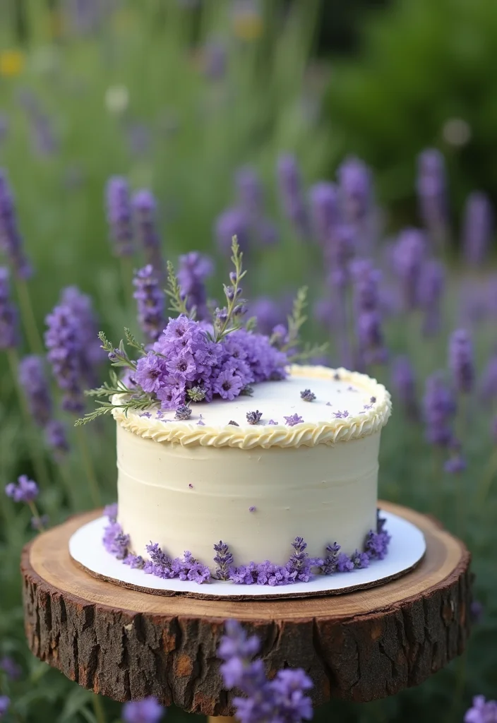 11 Unique White Cake Designs That Will Wow Your Taste Buds (Wait Until You See #3!) - 7. Vanilla Lavender Cake