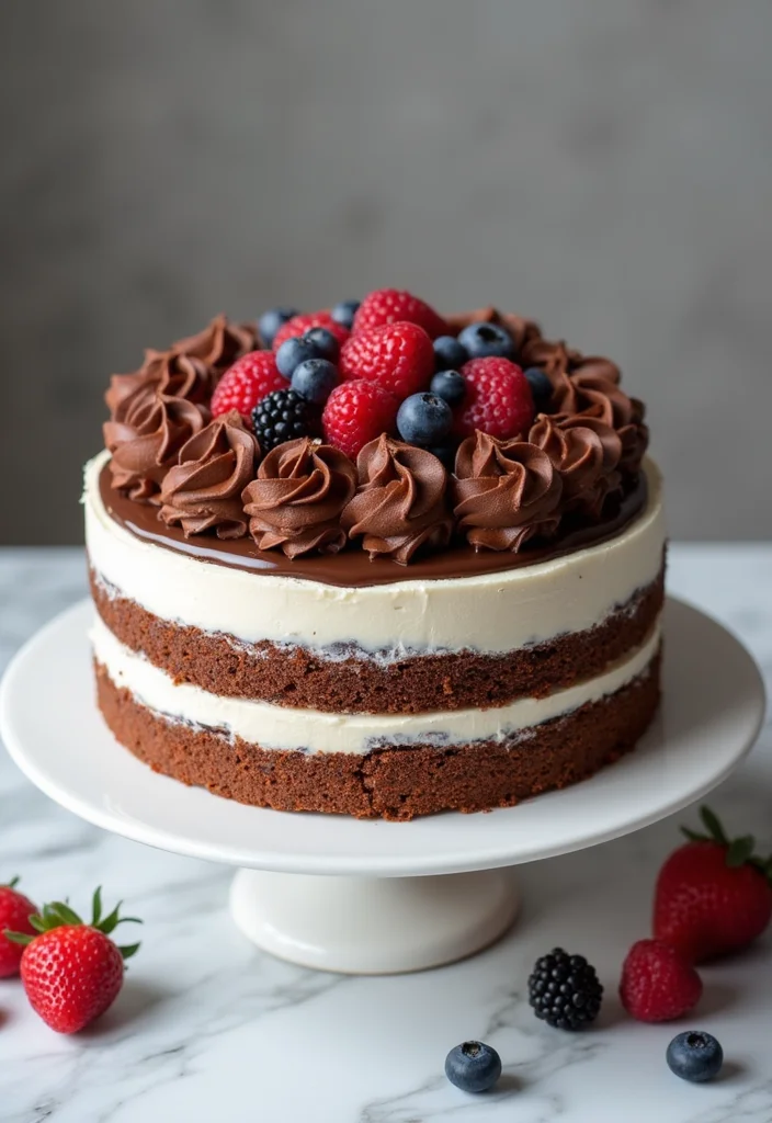 11 Unique White Cake Designs That Will Wow Your Taste Buds (Wait Until You See #3!) - 9. Chocolate Swirl White Cake