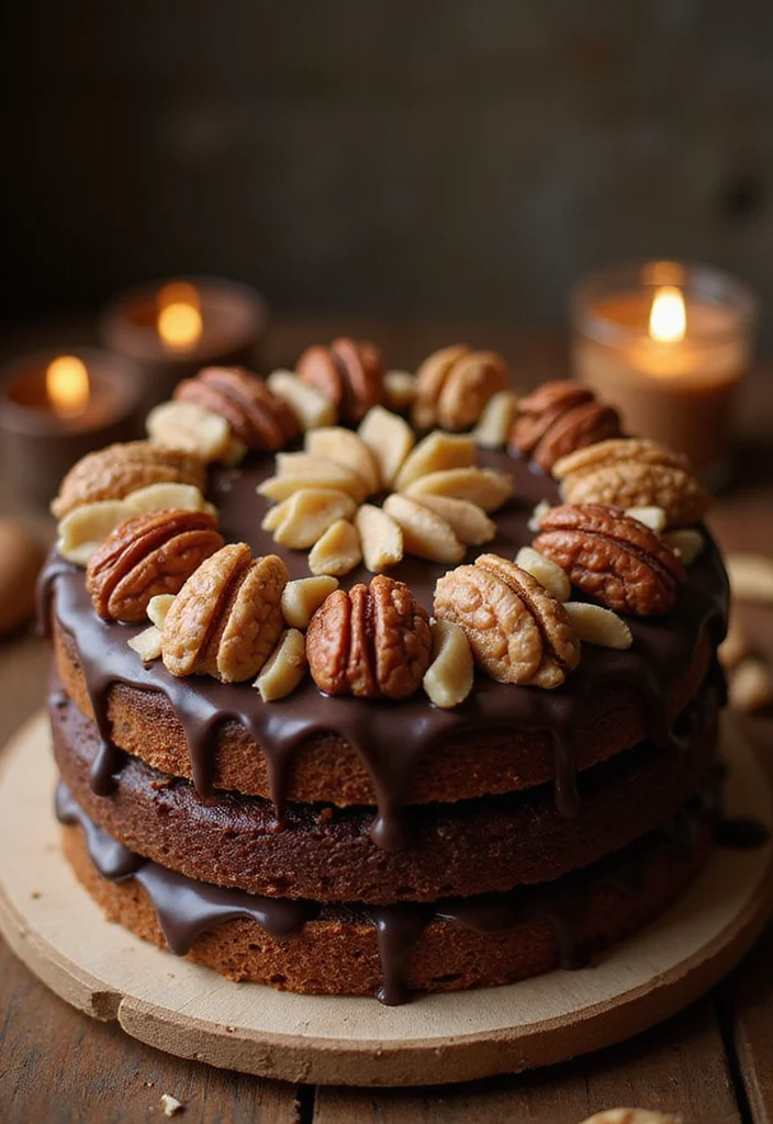 12 Artistic Anniversary Cake Designs That Are Almost Too Pretty to Eat (Almost!) - 12. Nutty and Chocolatey