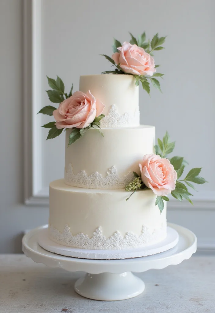 12 Artistic Anniversary Cake Designs That Are Almost Too Pretty to Eat (Almost!) - 7. Classic Elegance