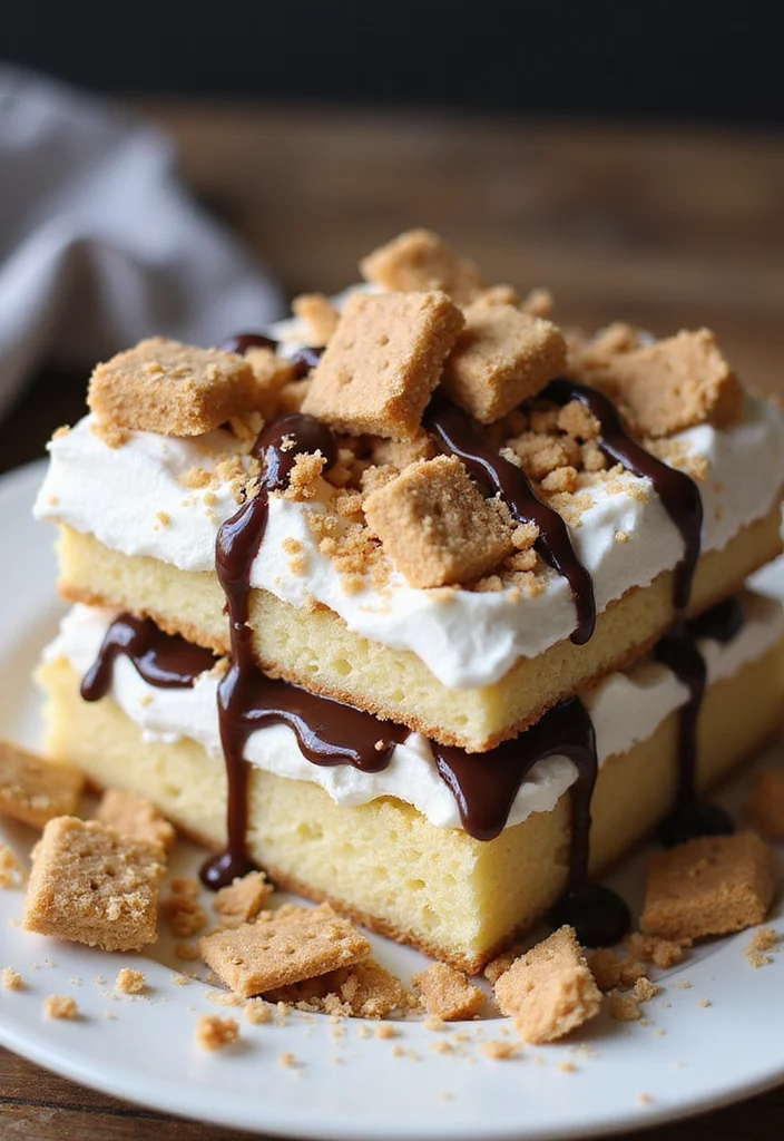 12 Easy Half and Half Cake Designs for Your Next Celebration (Especially #11!) - 11. S'mores and Vanilla Cake - The Ultimate Combo!