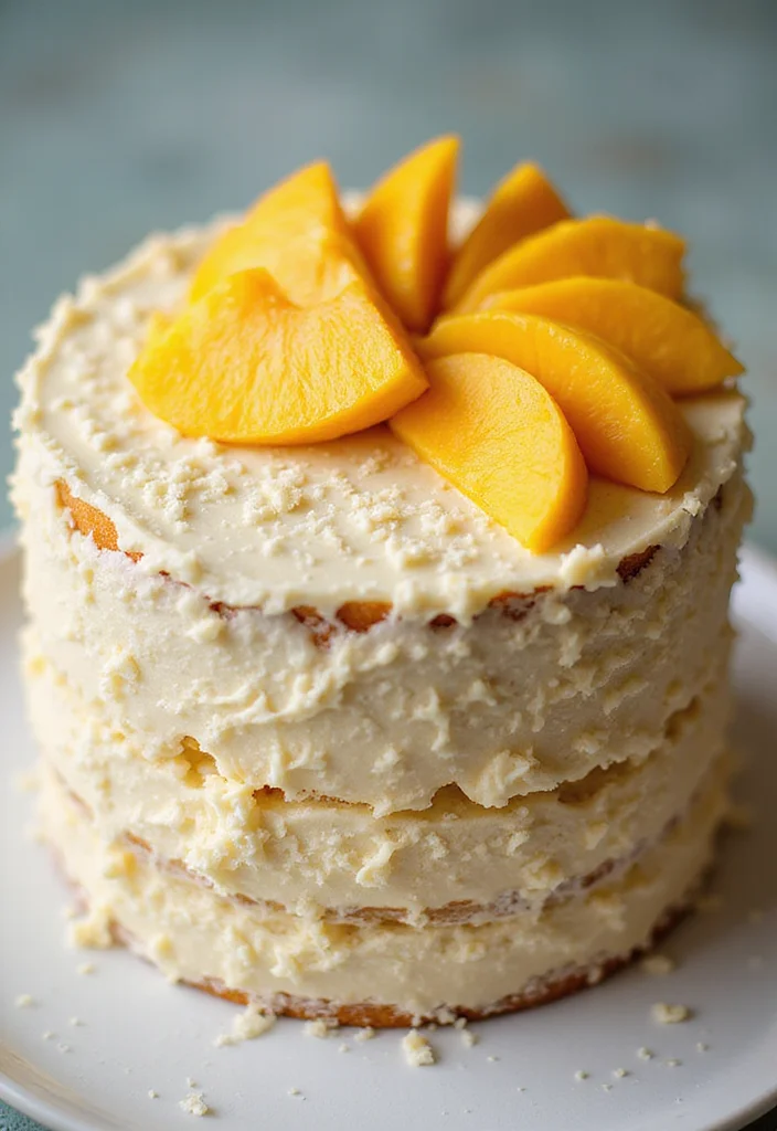 12 Easy Half and Half Cake Designs for Your Next Celebration (Especially #11!) - 12. Mango and Coconut Cake - A Tropical Twist!