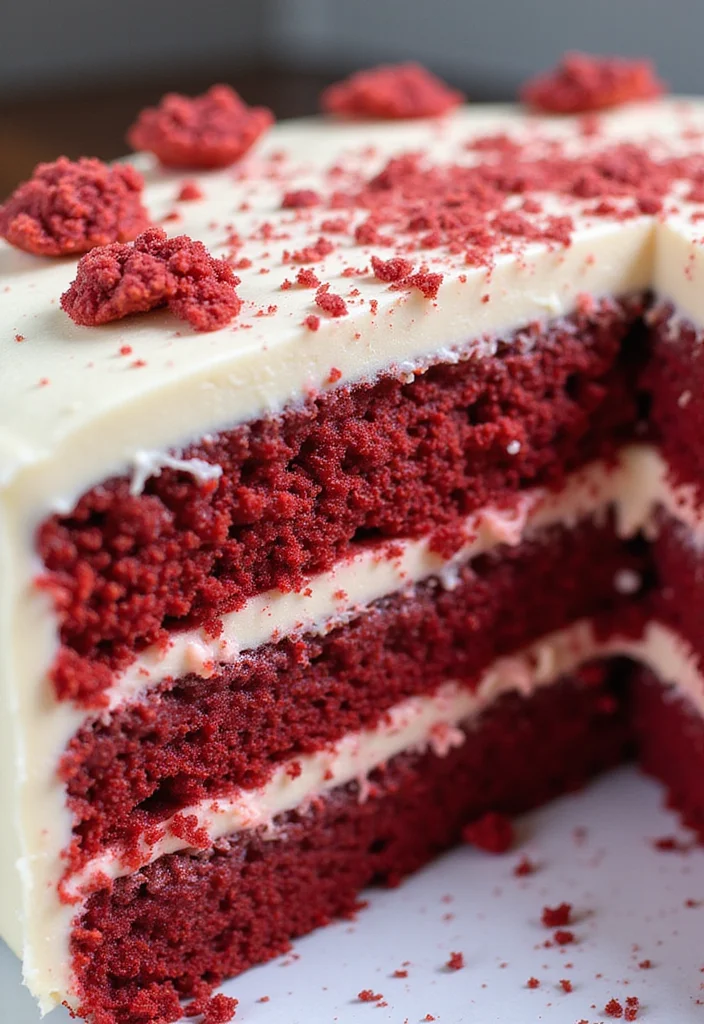 12 Easy Half and Half Cake Designs for Your Next Celebration (Especially #11!) - 5. Rich Red Velvet and Cream Cheese Cake