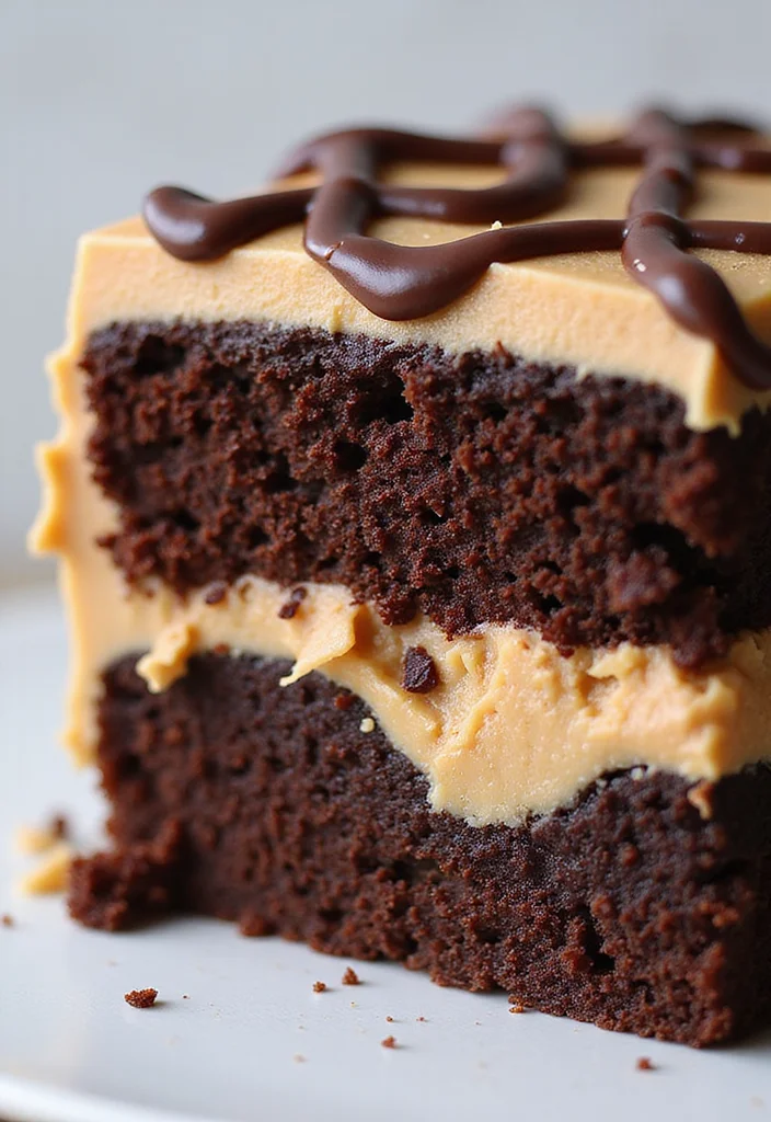 12 Easy Half and Half Cake Designs for Your Next Celebration (Especially #11!) - 6. Chocolate and Peanut Butter Swirl Cake