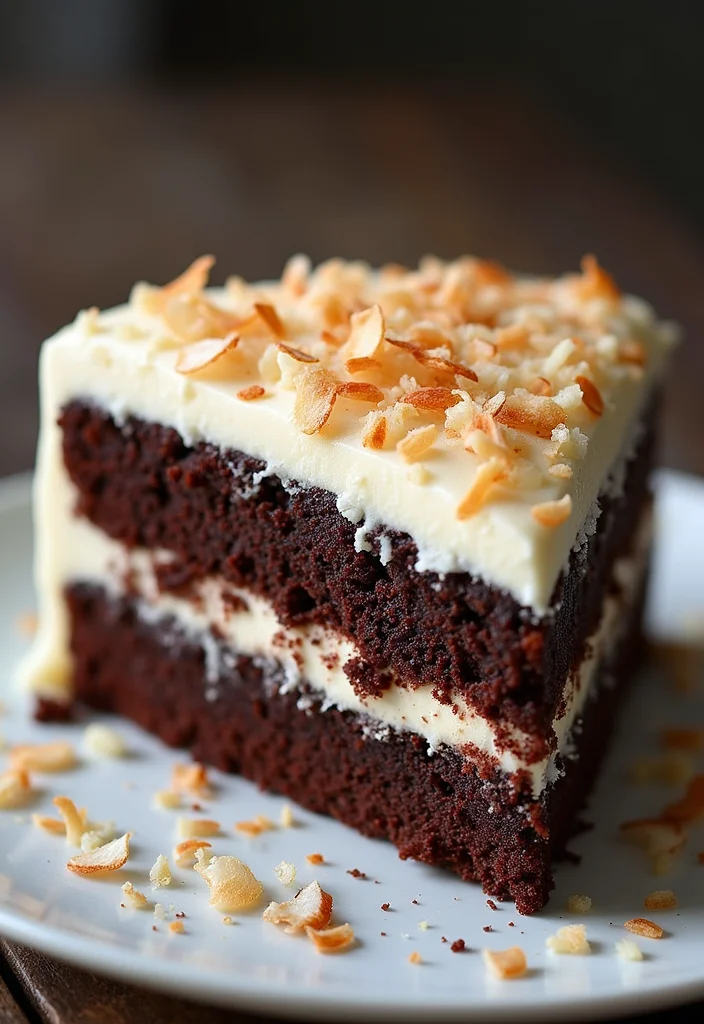 12 Easy Half and Half Cake Designs for Your Next Celebration (Especially #11!) - 8. Coconut and Chocolate Cream Cake