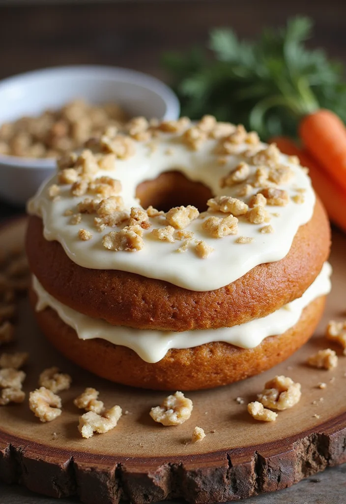 12 Festive Donut Cake Ideas That Will Make Any Birthday Extra Special! - 10. Carrot Cake Donut Cake