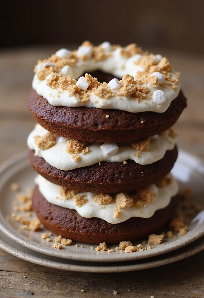 12 Festive Donut Cake Ideas That Will Make Any Birthday Extra Special! - 5. S'mores Donut Cake
