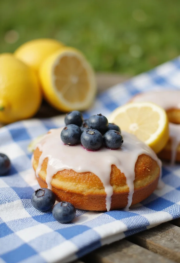 12 Festive Donut Cake Ideas That Will Make Any Birthday Extra Special! - 7. Lemon Blueberry Donut Cake