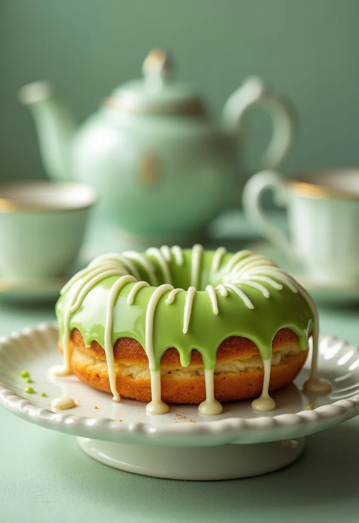 12 Festive Donut Cake Ideas That Will Make Any Birthday Extra Special! - 9. Matcha Donut Cake