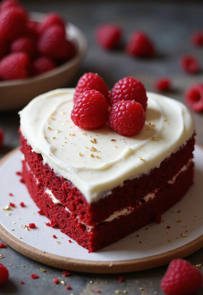 12 Sweet Anniversary Cake Designs That Celebrate Your Love Story! - 1. Heart-Shaped Red Velvet Cake