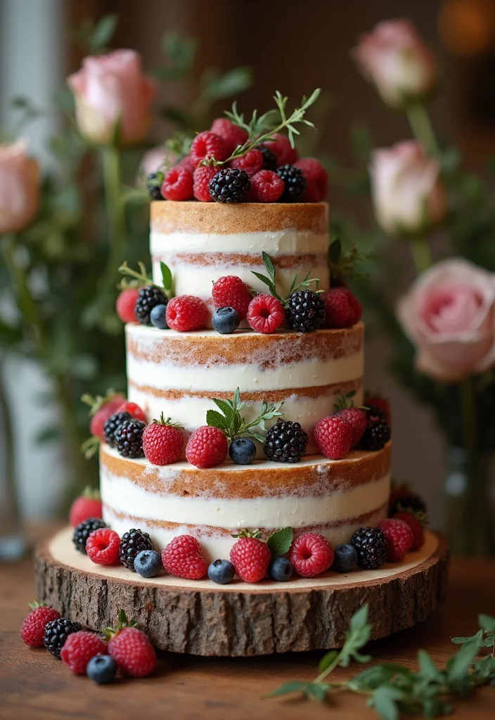 12 Sweet Anniversary Cake Designs That Celebrate Your Love Story! - 7. Rustic Tiered Cake