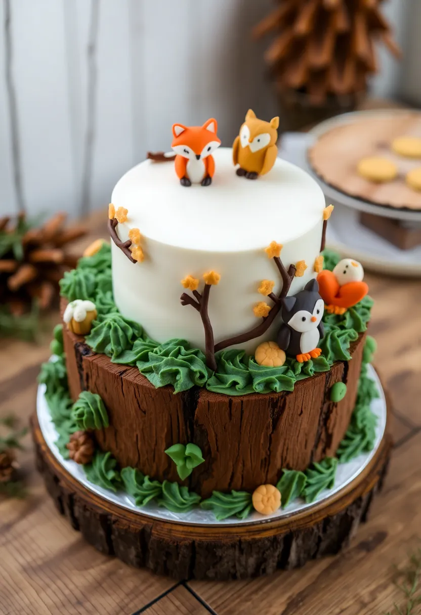 12 Sweet Baby Boy Birthday Cakes Perfect for His First Milestone (Don't Miss #11!) - 10. Sweet Woodland Cake
