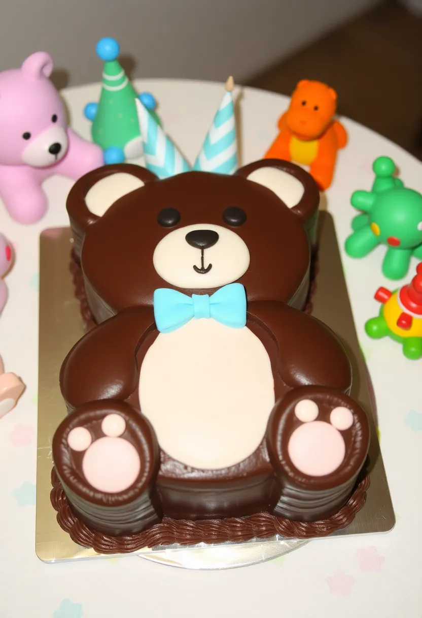 12 Sweet Baby Boy Birthday Cakes Perfect for His First Milestone (Don't Miss #11!) - 3. Adorable Teddy Bear Cake
