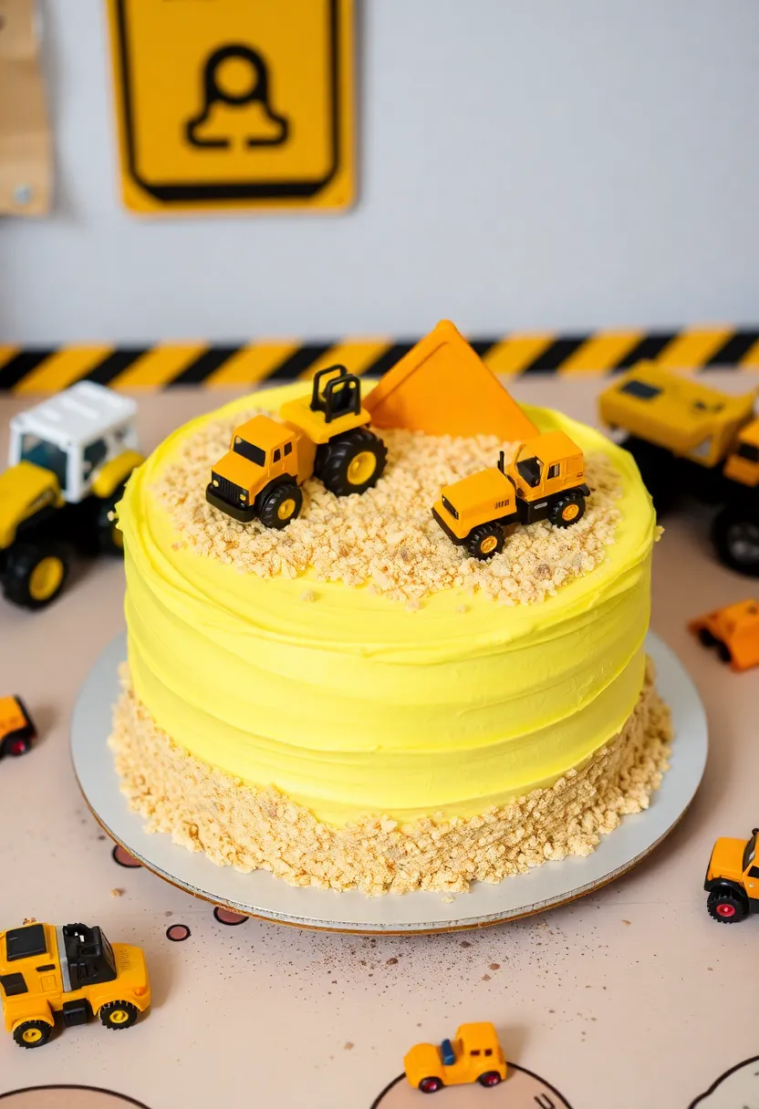 12 Sweet Baby Boy Birthday Cakes Perfect for His First Milestone (Don't Miss #11!) - 5. Sweet Construction Cake