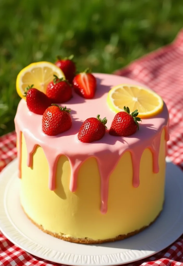 13 Easy Strawberry Themed Cake Recipes That Will Impress Your Guests (You Won't Believe #3!) - 2. Strawberry Lemonade Cake