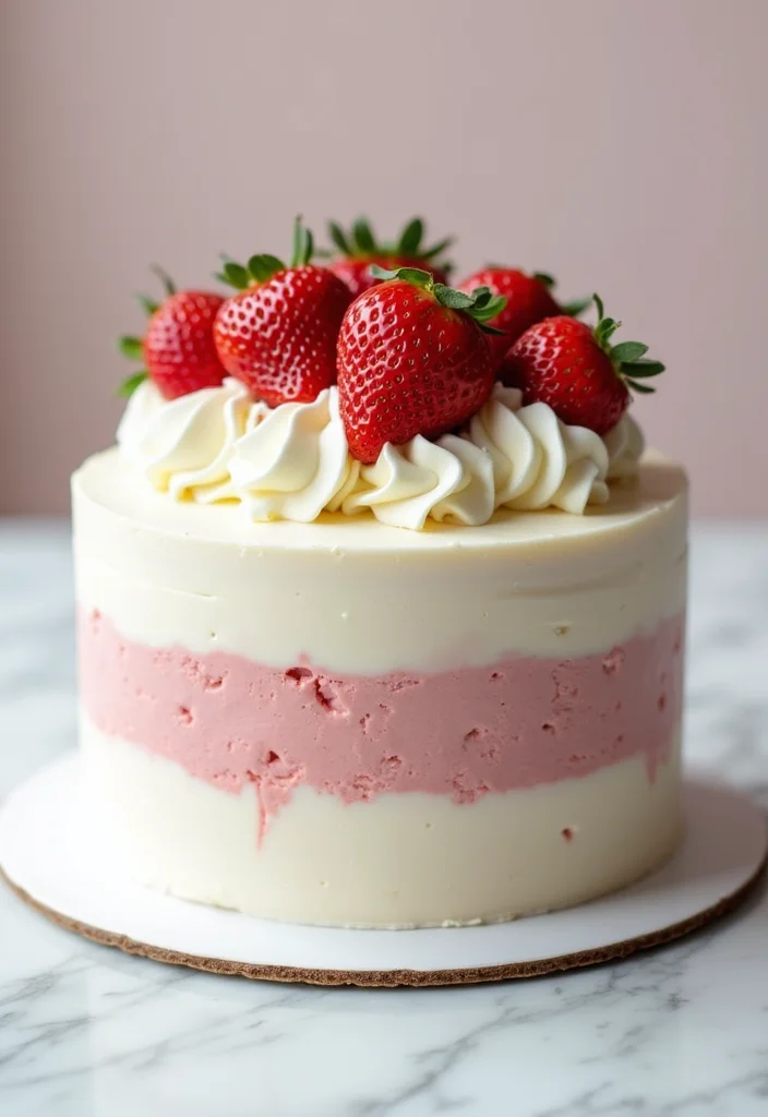 13 Easy Strawberry Themed Cake Recipes That Will Impress Your Guests (You Won't Believe #3!) - 7. Strawberry White Chocolate Mousse Cake