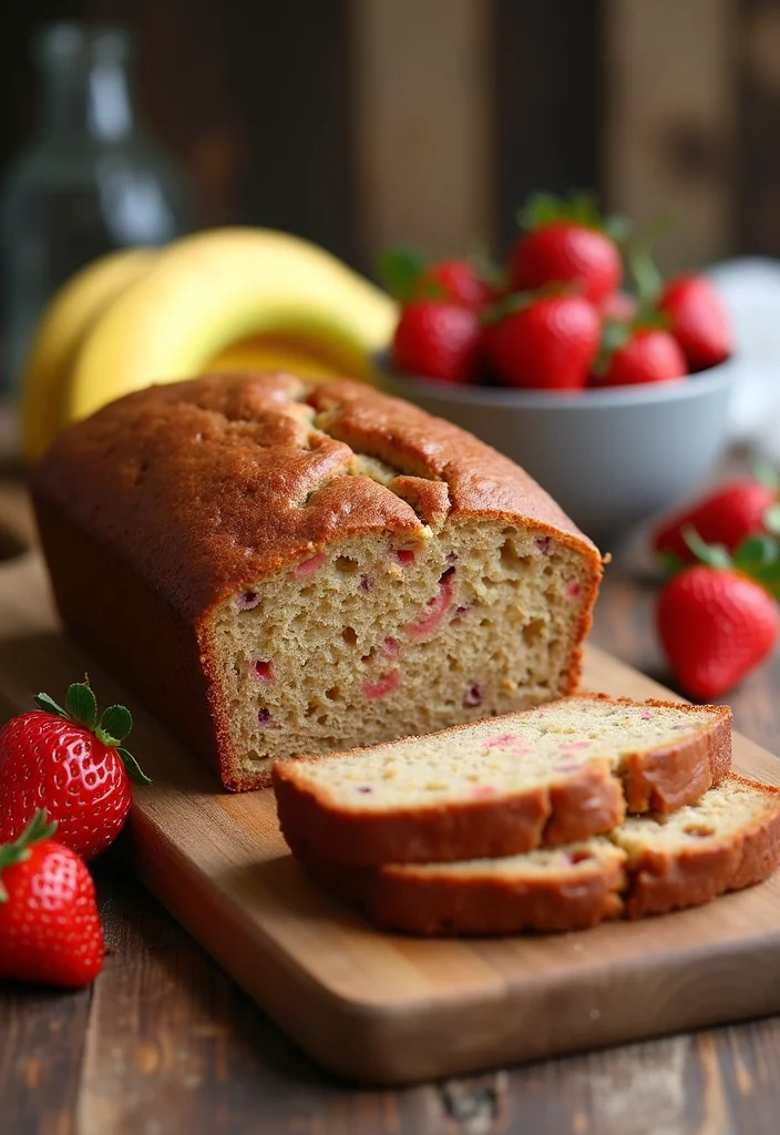 13 Easy Strawberry Themed Cake Recipes That Will Impress Your Guests (You Won't Believe #3!) - 9. Strawberry Banana Bread Cake