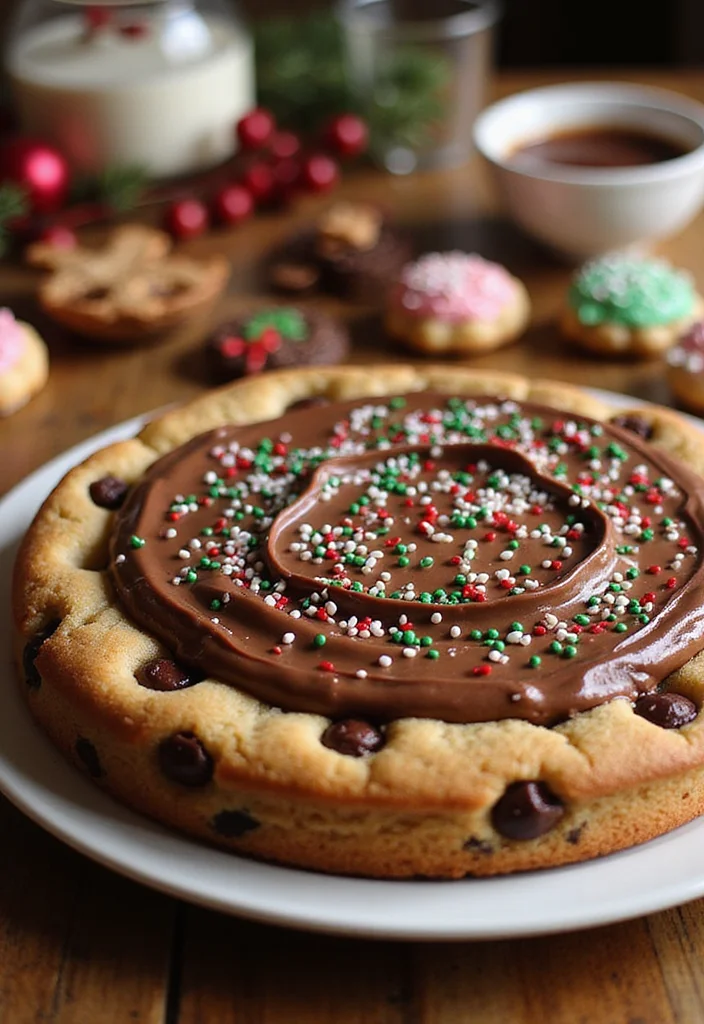 13 Holiday Cake Ideas So Simple, You'll Want to Make Them Every Year! - 8. Chocolate Chip Cookie Cake