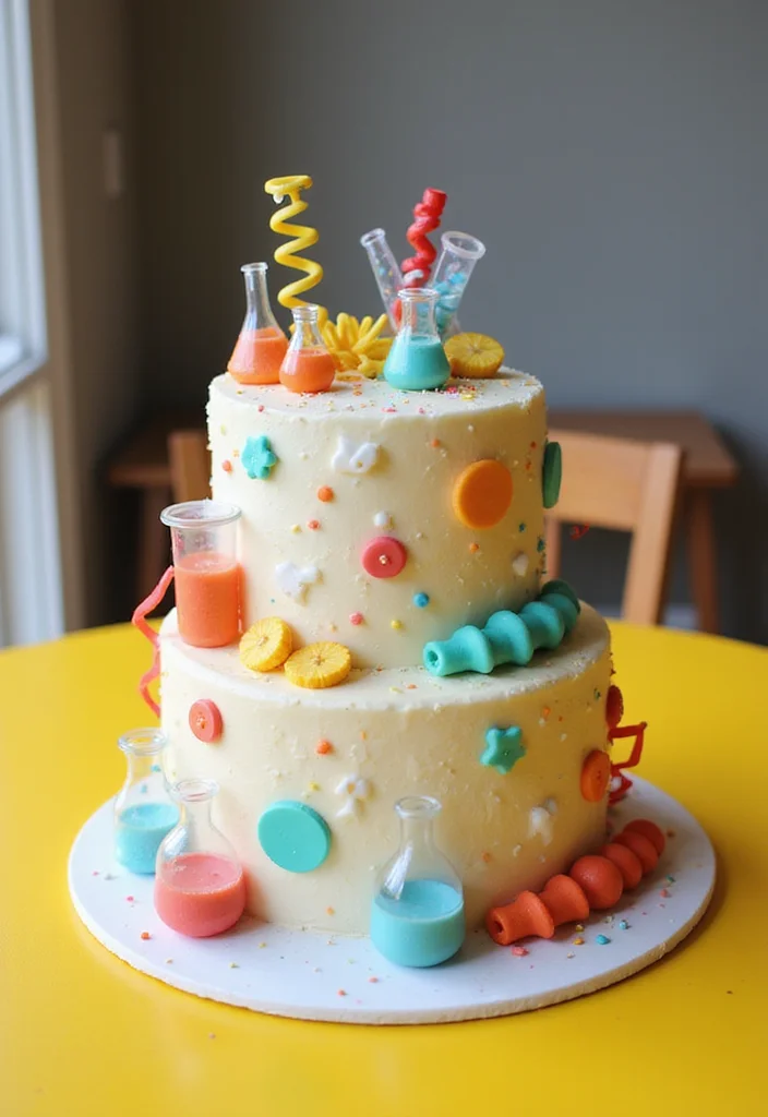 13 Stranger Things Cake Designs That Are So Good, They Should Be in the Upside Down! - 12. Dustin’s Science Project Cake