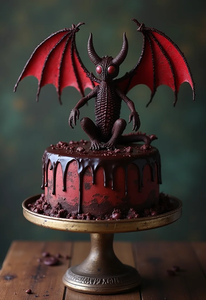 13 Stranger Things Cake Designs That Are So Good, They Should Be in the Upside Down! - 2. Demogorgon Chocolate Cake