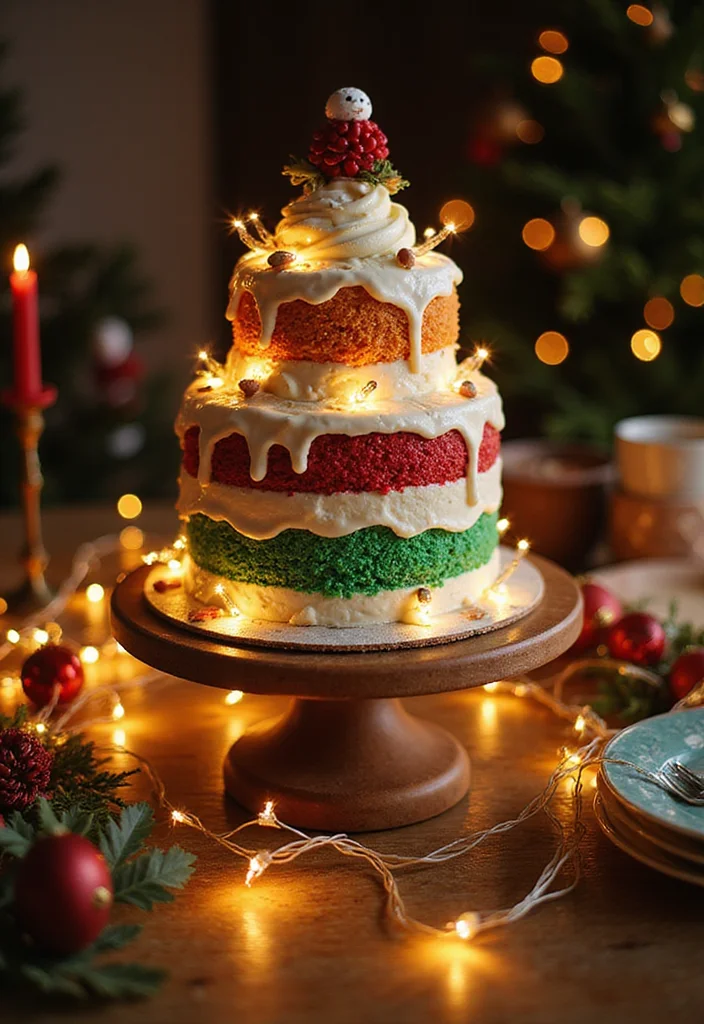 13 Stranger Things Cake Designs That Are So Good, They Should Be in the Upside Down! - 5. The Byers' Christmas Lights Cake