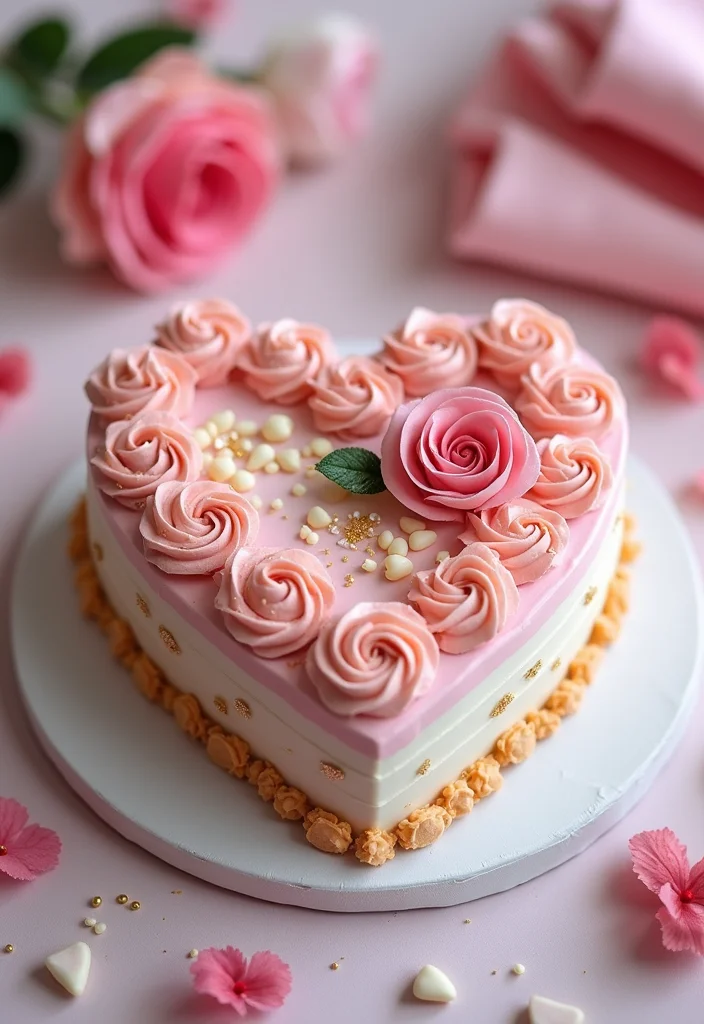 14 Creative Bento Cake Designs That Speak 'I Love You' to Your Boyfriend! - 1. Heart-Shaped Surprise Cake