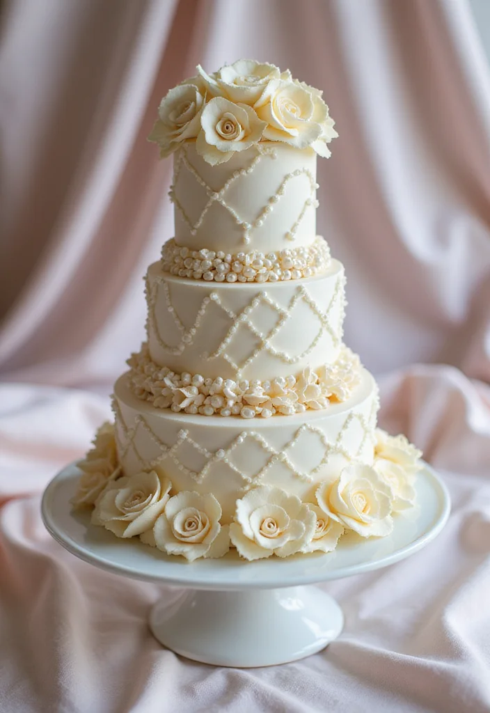 14 Creative Bento Cake Designs That Speak 'I Love You' to Your Boyfriend! - 11. Wedding Cake-Inspired Cake