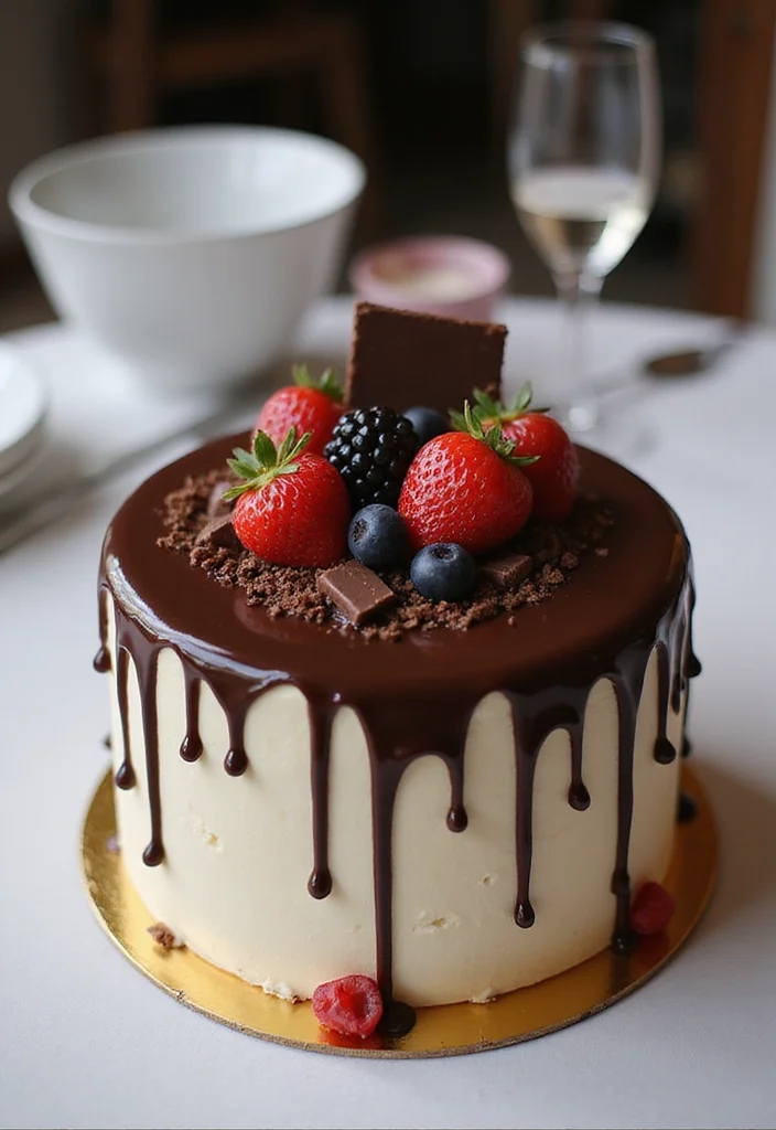 14 Creative Bento Cake Designs That Speak 'I Love You' to Your Boyfriend! - 14. Sweetheart’s Chocolate Drip Cake