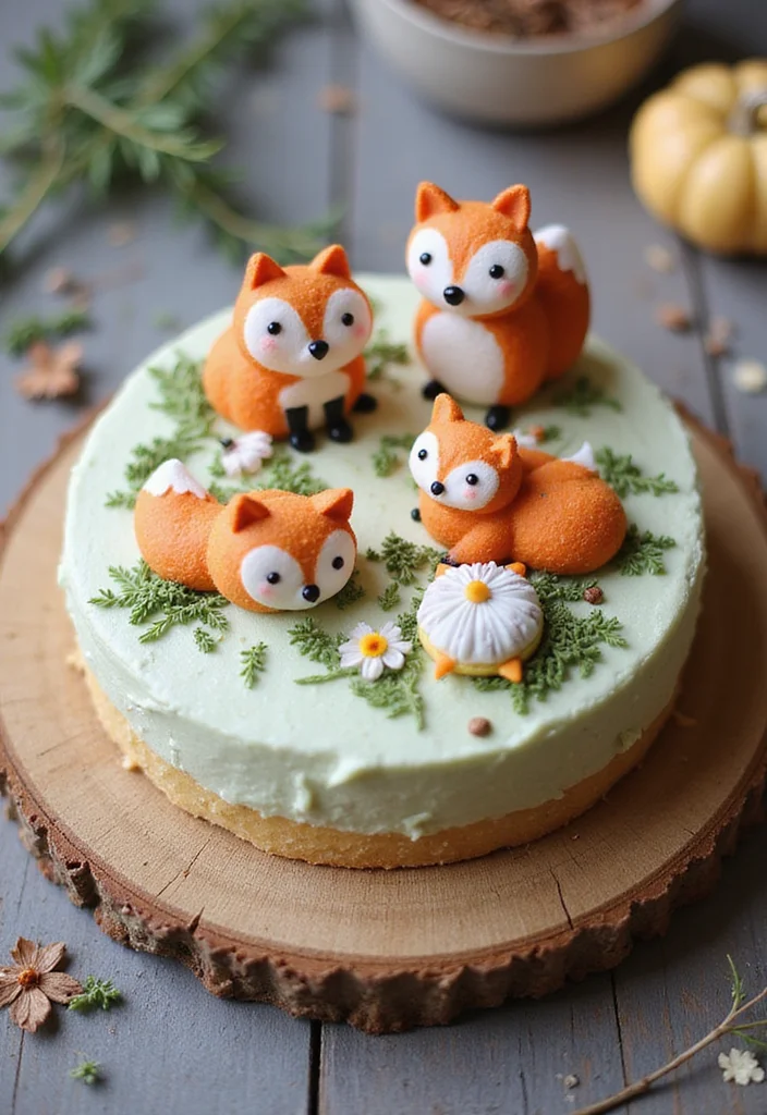 14 Creative Bento Cake Designs That Speak 'I Love You' to Your Boyfriend! - 6. Forest Animal Cake