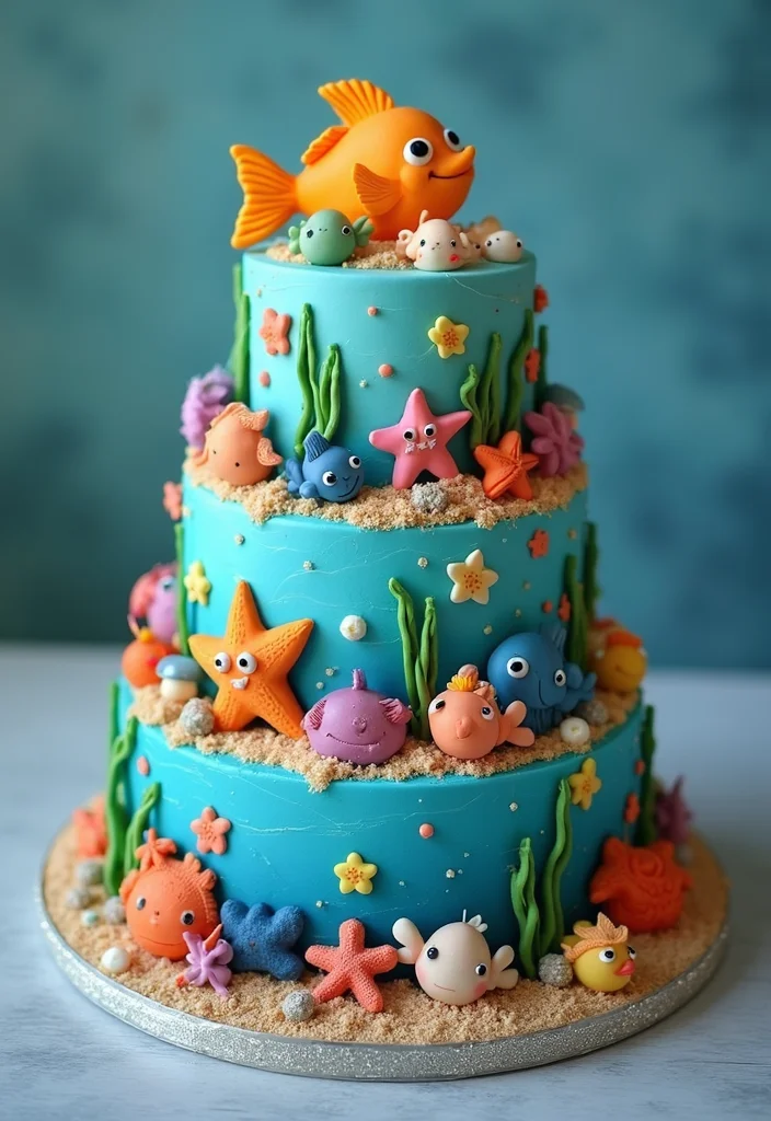 15 Baking Hacks for Creating the Perfect Underwater Theme Cake (Tip #9 Is a Game Changer!) - 3. Add Edible Sea Creatures