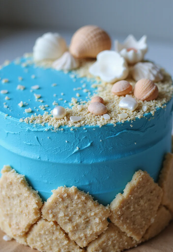 15 Baking Hacks for Creating the Perfect Underwater Theme Cake (Tip #9 Is a Game Changer!) - 4. Create an Ocean Floor Effect