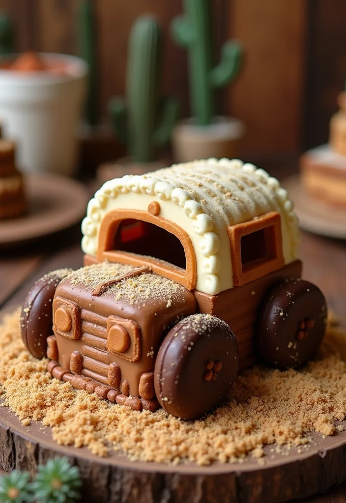 15 Creative Car Cake Designs for Kids' Birthdays (You Won't Believe #7!) - 4. Wild West Car Cake
