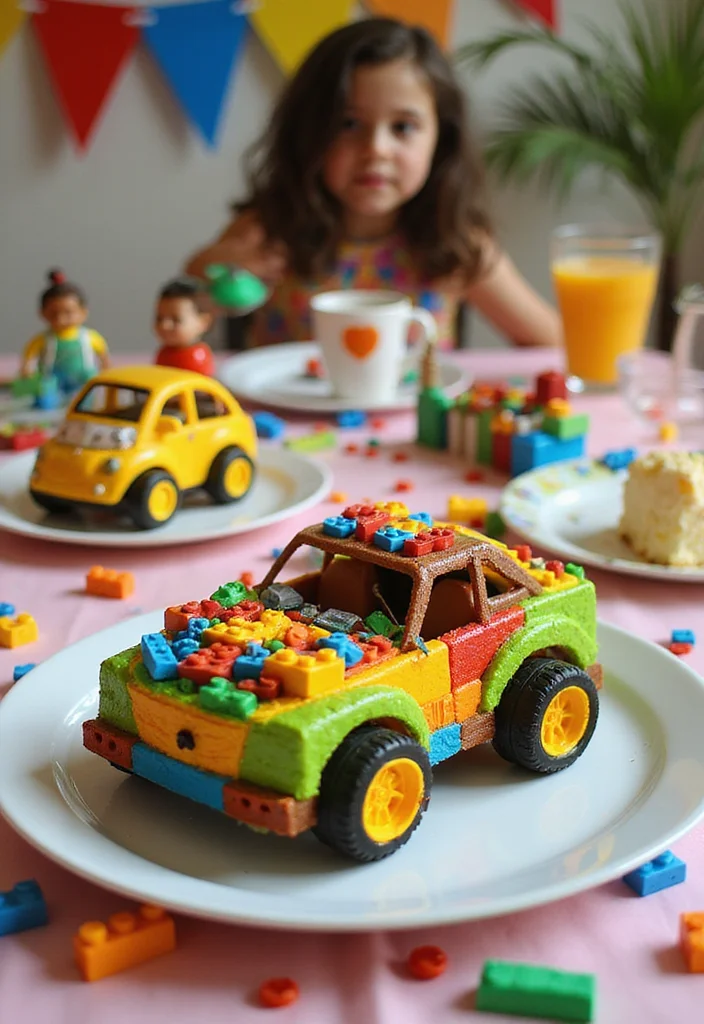 15 Creative Car Cake Designs for Kids' Birthdays (You Won't Believe #7!) - 7. LEGO Car Cake