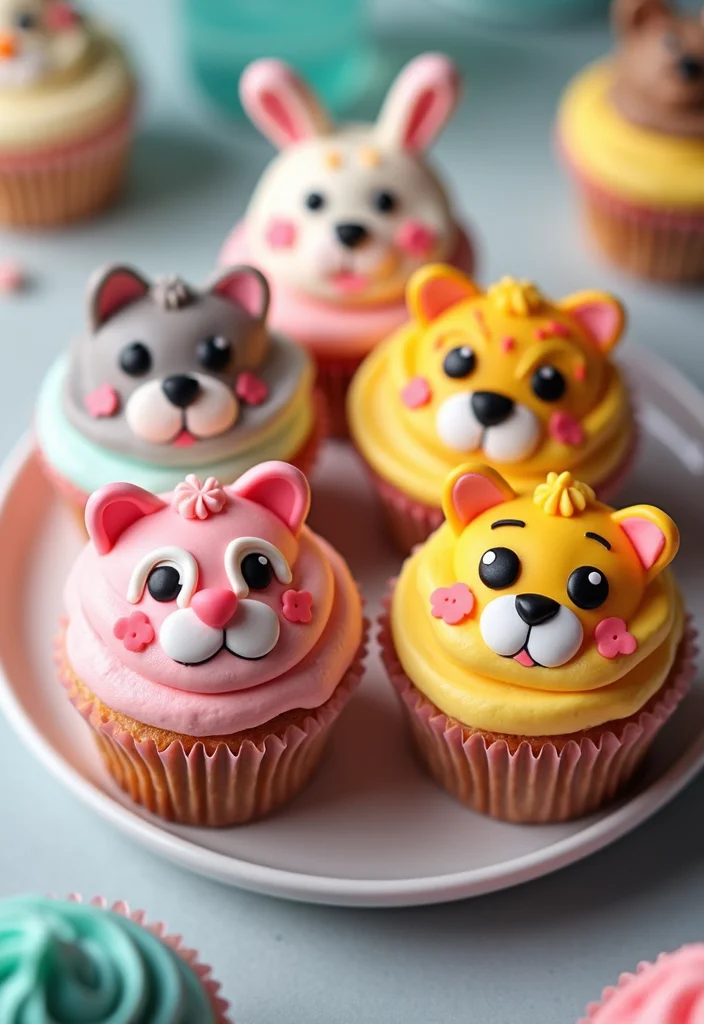 15 Creative Cupcake Cake Designs That Are Perfect for Any Occasion (Wait Till You See #9!) - 1. Whimsical Animal Kingdom Cupcake Cake