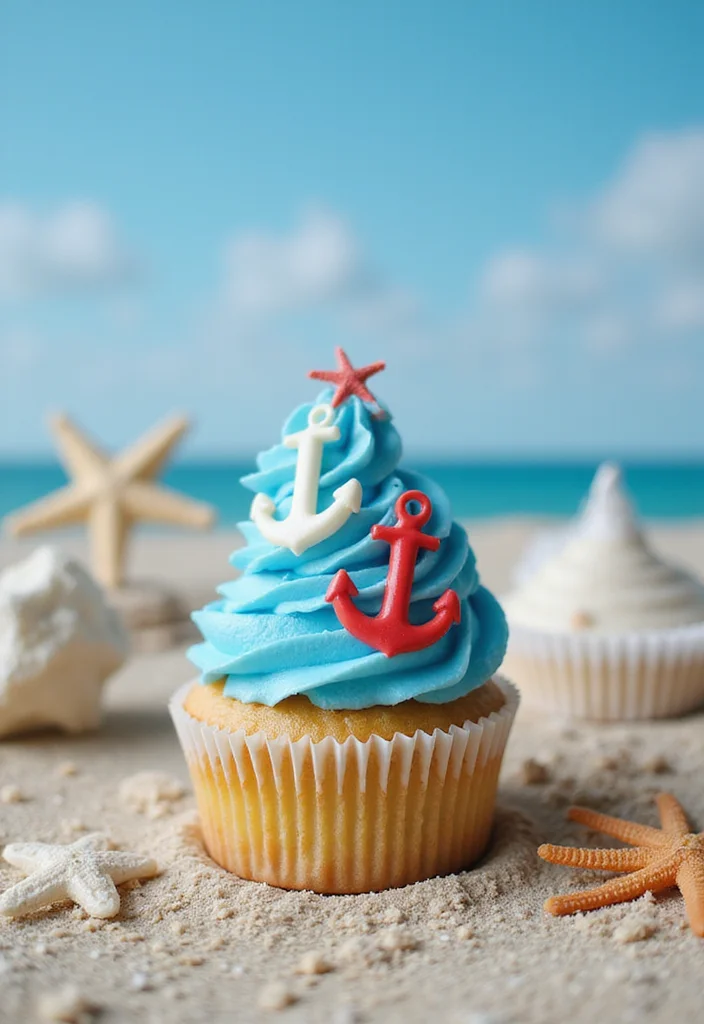 15 Creative Cupcake Cake Designs That Are Perfect for Any Occasion (Wait Till You See #9!) - 4. Nautical Adventure Cupcake Cake