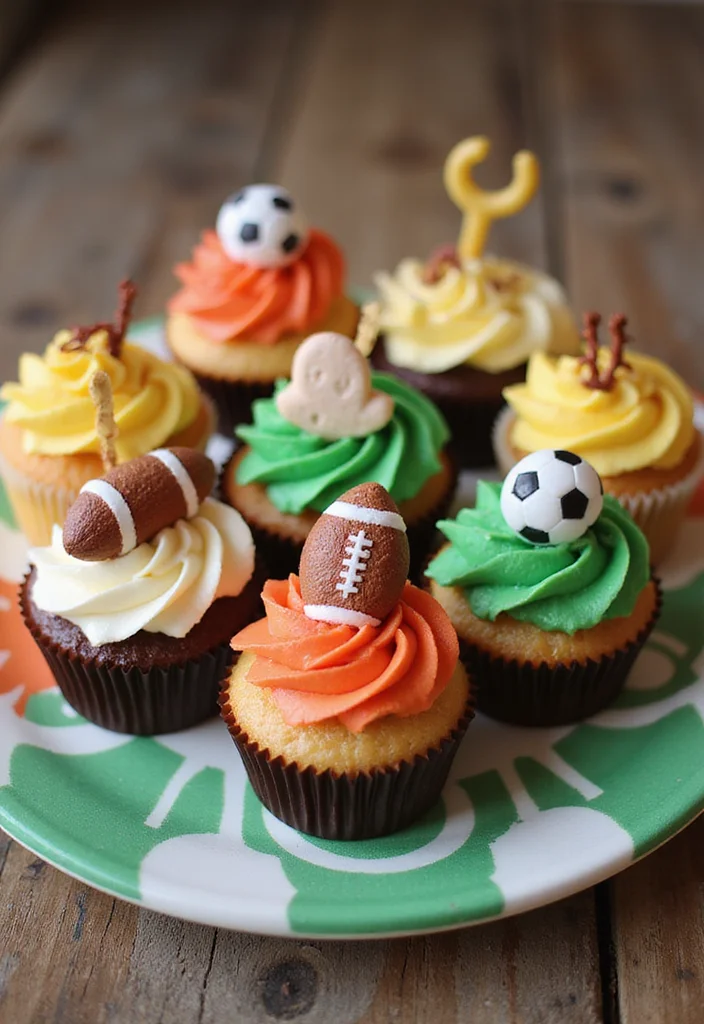 15 Creative Cupcake Cake Designs That Are Perfect for Any Occasion (Wait Till You See #9!) - 8. Sports Fan Cupcake Cake