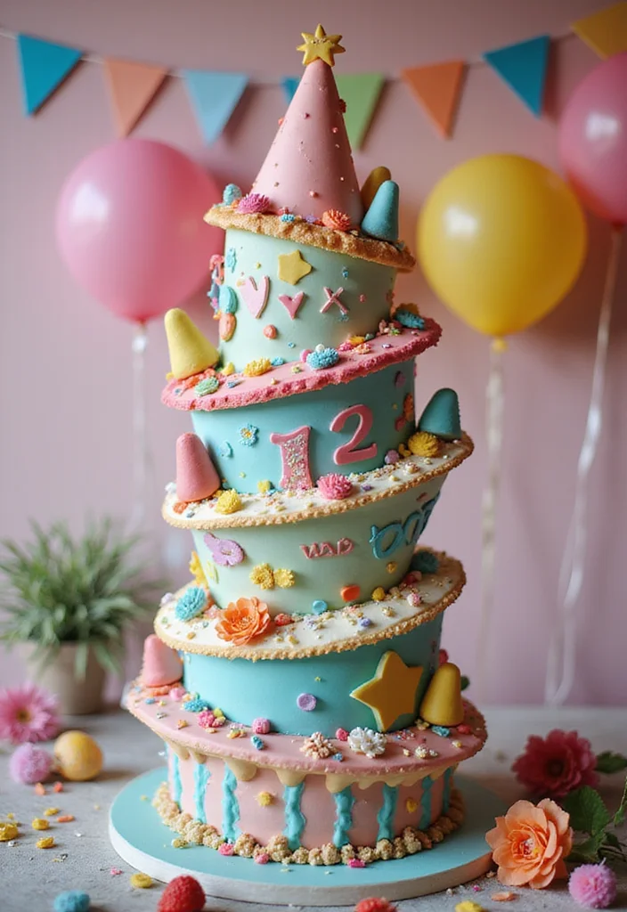 15 Creative Drawing Cake Ideas to Impress Your Friends (You Won't Believe #8!) - 11. Topsy-Turvy Cake