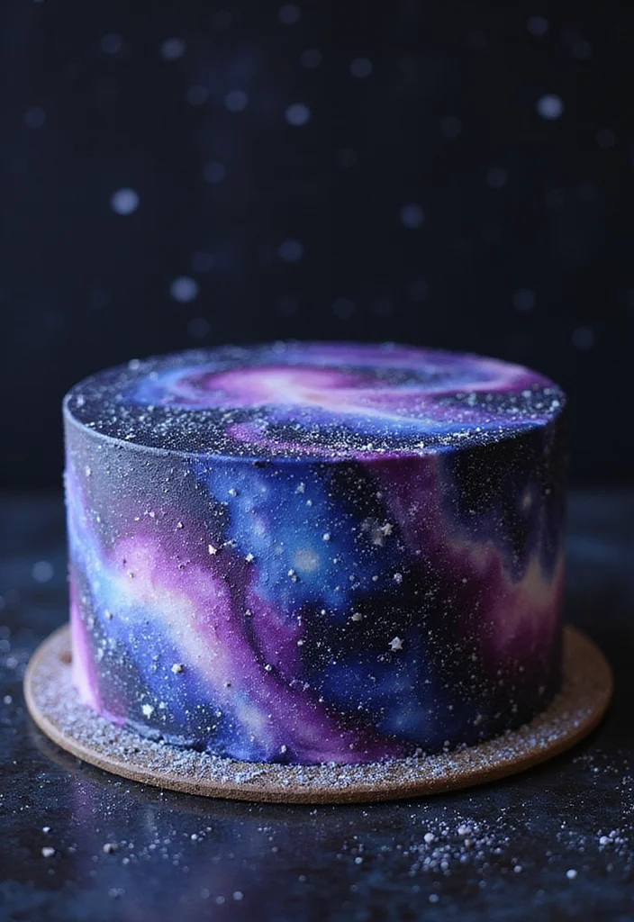 15 Creative Drawing Cake Ideas to Impress Your Friends (You Won't Believe #8!) - 12. Galaxy Cake