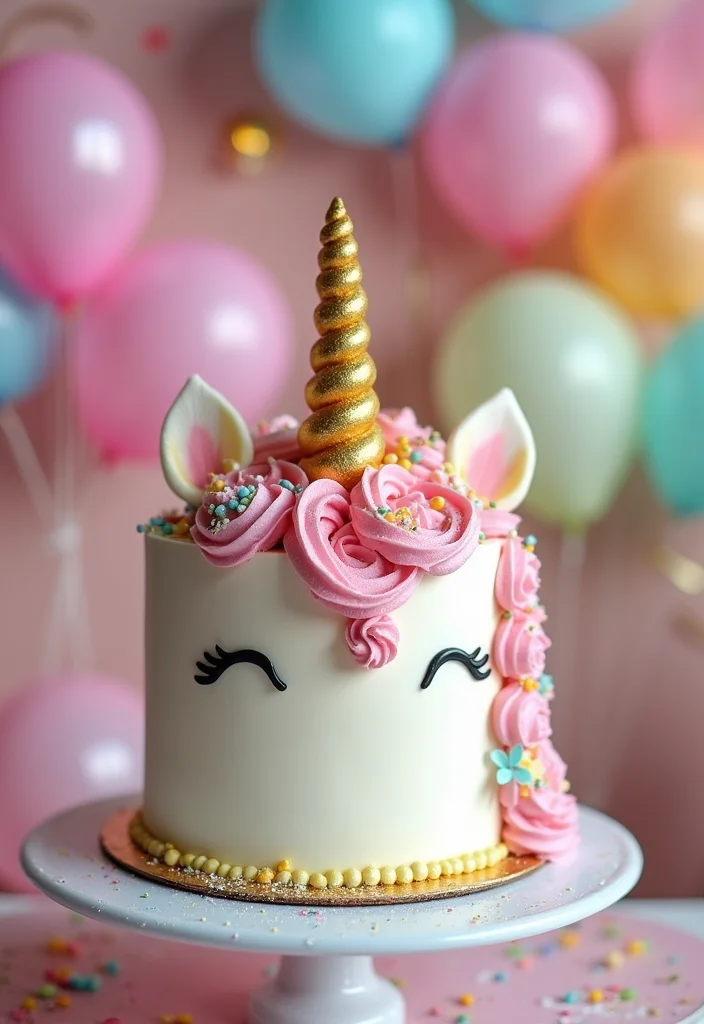 15 Creative Drawing Cake Ideas to Impress Your Friends (You Won't Believe #8!) - 8. Unicorn Cake