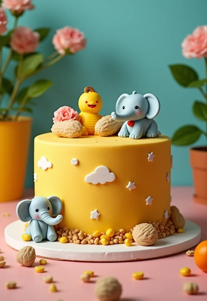 15 Creative Pregnancy Cake Ideas You'll Want to Try (Even If You're Not Pregnant!) - 7. Little Peanut Cake